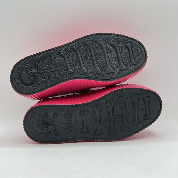 T.U.K. Pink & White Star Viva Mondo Creeper Bold Iconic Platform Vegan Sz 7 - Picture 10 of 13